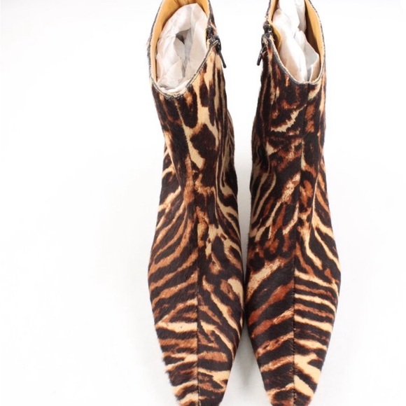 STAUD Wallys Tiger Print Calf Hair Ankle Boots size 39~NWT - Picture 3 of 7